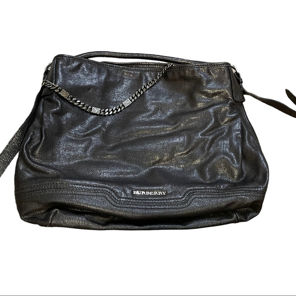 burberry large tote black buttery soft leather purse bag